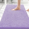 image:imageSmiry Luxury Chenille Bathroom Rugs 24x16 Extra Soft and Absorbent Shaggy Bath Mat Machine Washable NonSlip Plush Carpet Runner for Tub Shower and Floor Home Decor Accessories Sage GreenPurple