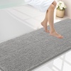 image:imageSmiry Luxury Chenille Bathroom Rugs 24x16 Extra Soft and Absorbent Shaggy Bath Mat Machine Washable NonSlip Plush Carpet Runner for Tub Shower and Floor Home Decor Accessories Sage GreenLight Grey