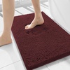 image:imageSmiry Luxury Chenille Bathroom Rugs 24x16 Extra Soft and Absorbent Shaggy Bath Mat Machine Washable NonSlip Plush Carpet Runner for Tub Shower and Floor Home Decor Accessories Caramel Red