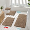 image:imageSmiry Luxury Chenille Bathroom Rugs 24x16 Extra Soft and Absorbent Shaggy Bath Mat Machine Washable NonSlip Plush Carpet Runner for Tub Shower and Floor Home Decor Accessories Sage GreenCamel