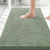 image:imageSmiry Luxury Chenille Bathroom Rugs 24x16 Extra Soft and Absorbent Shaggy Bath Mat Machine Washable NonSlip Plush Carpet Runner for Tub Shower and Floor Home Decor Accessories Sage GreenSage Green