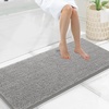 image:imageSmiry Luxury Chenille Bathroom Rugs 24x16 Extra Soft and Absorbent Shaggy Bath Mat Machine Washable NonSlip Plush Carpet Runner for Tub Shower and Floor Home Decor Accessories Sage GreenLight Grey