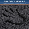 image:imageSmiry Luxury Chenille Bathroom Rugs 24x16 Extra Soft and Absorbent Shaggy Bath Mat Machine Washable NonSlip Plush Carpet Runner for Tub Shower and Floor Home Decor Accessories Sage GreenCharcoal Grey