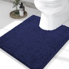 image:imageSmiry Luxury Chenille Bathroom Rugs 24x16 Extra Soft and Absorbent Shaggy Bath Mat Machine Washable NonSlip Plush Carpet Runner for Tub Shower and Floor Home Decor Accessories Sage GreenNavy Blue