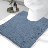 image:imageSmiry Luxury Chenille Bathroom Rugs 24x16 Extra Soft and Absorbent Shaggy Bath Mat Machine Washable NonSlip Plush Carpet Runner for Tub Shower and Floor Home Decor Accessories Sage GreenGrayish Blue