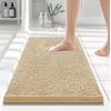 image:imageSmiry Luxury Chenille Bathroom Rugs 24x16 Extra Soft and Absorbent Shaggy Bath Mat Machine Washable NonSlip Plush Carpet Runner for Tub Shower and Floor Home Decor Accessories Sage GreenBeige