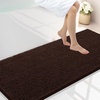 image:imageSmiry Luxury Chenille Bathroom Rugs 24x16 Extra Soft and Absorbent Shaggy Bath Mat Machine Washable NonSlip Plush Carpet Runner for Tub Shower and Floor Home Decor Accessories Sage GreenBrown