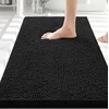 image:imageSmiry Luxury Chenille Bathroom Rugs 24x16 Extra Soft and Absorbent Shaggy Bath Mat Machine Washable NonSlip Plush Carpet Runner for Tub Shower and Floor Home Decor Accessories Sage GreenBlack