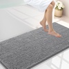 image:imageSmiry Luxury Chenille Bathroom Rugs 24x16 Extra Soft and Absorbent Shaggy Bath Mat Machine Washable NonSlip Plush Carpet Runner for Tub Shower and Floor Home Decor Accessories Sage GreenGrey