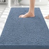 image:imageSmiry Luxury Chenille Bathroom Rugs 24x16 Extra Soft and Absorbent Shaggy Bath Mat Machine Washable NonSlip Plush Carpet Runner for Tub Shower and Floor Home Decor Accessories Sage GreenGrayish Blue