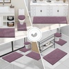 image:imageSmiry Luxury Chenille Bathroom Rugs 24x16 Extra Soft and Absorbent Shaggy Bath Mat Machine Washable NonSlip Plush Carpet Runner for Tub Shower and Floor Home Decor Accessories Sage GreenDeep Plum