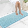 image:imageSmiry Luxury Chenille Bathroom Rugs 24x16 Extra Soft and Absorbent Shaggy Bath Mat Machine Washable NonSlip Plush Carpet Runner for Tub Shower and Floor Home Decor Accessories Sage GreenSky Blue