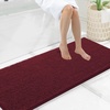 image:imageSmiry Luxury Chenille Bathroom Rugs 24x16 Extra Soft and Absorbent Shaggy Bath Mat Machine Washable NonSlip Plush Carpet Runner for Tub Shower and Floor Home Decor Accessories Sage GreenBurgundy