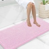 image:imageSmiry Luxury Chenille Bathroom Rugs 24x16 Extra Soft and Absorbent Shaggy Bath Mat Machine Washable NonSlip Plush Carpet Runner for Tub Shower and Floor Home Decor Accessories Sage GreenPink