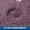 image:imageSmiry Luxury Chenille Bathroom Rugs 24x16 Extra Soft and Absorbent Shaggy Bath Mat Machine Washable NonSlip Plush Carpet Runner for Tub Shower and Floor Home Decor Accessories Sage GreenDeep Plum
