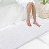 image:imageSmiry Luxury Chenille Bathroom Rugs 24x16 Extra Soft and Absorbent Shaggy Bath Mat Machine Washable NonSlip Plush Carpet Runner for Tub Shower and Floor Home Decor Accessories Sage GreenWhite