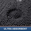 image:imageSmiry Luxury Chenille Bathroom Rugs 24x16 Extra Soft and Absorbent Shaggy Bath Mat Machine Washable NonSlip Plush Carpet Runner for Tub Shower and Floor Home Decor Accessories Sage GreenCharcoal Grey