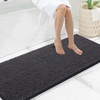 image:imageSmiry Luxury Chenille Bathroom Rugs 24x16 Extra Soft and Absorbent Shaggy Bath Mat Machine Washable NonSlip Plush Carpet Runner for Tub Shower and Floor Home Decor Accessories Sage GreenCharcoal Grey