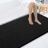 image:imageSmiry Luxury Chenille Bathroom Rugs 24x16 Extra Soft and Absorbent Shaggy Bath Mat Machine Washable NonSlip Plush Carpet Runner for Tub Shower and Floor Home Decor Accessories Sage GreenBlack