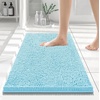 image:imageSmiry Luxury Chenille Bathroom Rugs 24x16 Extra Soft and Absorbent Shaggy Bath Mat Machine Washable NonSlip Plush Carpet Runner for Tub Shower and Floor Home Decor Accessories Sage GreenSky Blue