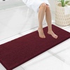 image:imageSmiry Luxury Chenille Bathroom Rugs 24x16 Extra Soft and Absorbent Shaggy Bath Mat Machine Washable NonSlip Plush Carpet Runner for Tub Shower and Floor Home Decor Accessories Sage GreenBurgundy