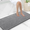 image:imageSmiry Luxury Chenille Bathroom Rugs 24x16 Extra Soft and Absorbent Shaggy Bath Mat Machine Washable NonSlip Plush Carpet Runner for Tub Shower and Floor Home Decor Accessories Sage GreenGrey