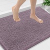 image:imageSmiry Luxury Chenille Bathroom Rugs 24x16 Extra Soft and Absorbent Shaggy Bath Mat Machine Washable NonSlip Plush Carpet Runner for Tub Shower and Floor Home Decor Accessories Sage GreenDeep Plum