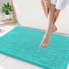 image:imageSmiry Luxury Chenille Bathroom Rugs 24x16 Extra Soft and Absorbent Shaggy Bath Mat Machine Washable NonSlip Plush Carpet Runner for Tub Shower and Floor Home Decor Accessories Sage GreenTurquoise