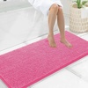 image:imageSmiry Luxury Chenille Bathroom Rugs 24x16 Extra Soft and Absorbent Shaggy Bath Mat Machine Washable NonSlip Plush Carpet Runner for Tub Shower and Floor Home Decor Accessories Sage GreenHot Pink