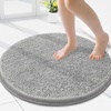 image:imageSmiry Luxury Chenille Bathroom Rugs 24x16 Extra Soft and Absorbent Shaggy Bath Mat Machine Washable NonSlip Plush Carpet Runner for Tub Shower and Floor Home Decor Accessories Sage GreenLight Grey