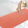 image:imageSmiry Luxury Chenille Bathroom Rugs 24x16 Extra Soft and Absorbent Shaggy Bath Mat Machine Washable NonSlip Plush Carpet Runner for Tub Shower and Floor Home Decor Accessories Sage GreenCoral