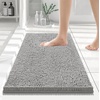 image:imageSmiry Luxury Chenille Bathroom Rugs 24x16 Extra Soft and Absorbent Shaggy Bath Mat Machine Washable NonSlip Plush Carpet Runner for Tub Shower and Floor Home Decor Accessories Sage GreenLight Grey