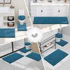 image:imageSmiry Luxury Chenille Bathroom Rugs 24x16 Extra Soft and Absorbent Shaggy Bath Mat Machine Washable NonSlip Plush Carpet Runner for Tub Shower and Floor Home Decor Accessories Sage GreenPeacock Blue