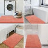 image:imageSmiry Luxury Chenille Bathroom Rugs 24x16 Extra Soft and Absorbent Shaggy Bath Mat Machine Washable NonSlip Plush Carpet Runner for Tub Shower and Floor Home Decor Accessories Sage GreenCoral