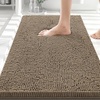 image:imageSmiry Luxury Chenille Bathroom Rugs 24x16 Extra Soft and Absorbent Shaggy Bath Mat Machine Washable NonSlip Plush Carpet Runner for Tub Shower and Floor Home Decor Accessories Sage GreenCamel