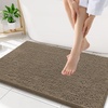 image:imageSmiry Luxury Chenille Bathroom Rugs 24x16 Extra Soft and Absorbent Shaggy Bath Mat Machine Washable NonSlip Plush Carpet Runner for Tub Shower and Floor Home Decor Accessories Sage GreenCamel