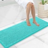 image:imageSmiry Luxury Chenille Bathroom Rugs 24x16 Extra Soft and Absorbent Shaggy Bath Mat Machine Washable NonSlip Plush Carpet Runner for Tub Shower and Floor Home Decor Accessories Sage GreenTurquoise