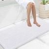 image:imageSmiry Luxury Chenille Bathroom Rugs 24x16 Extra Soft and Absorbent Shaggy Bath Mat Machine Washable NonSlip Plush Carpet Runner for Tub Shower and Floor Home Decor Accessories Sage GreenWhite