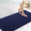 image:imageSmiry Luxury Chenille Bathroom Rugs 24x16 Extra Soft and Absorbent Shaggy Bath Mat Machine Washable NonSlip Plush Carpet Runner for Tub Shower and Floor Home Decor Accessories Sage GreenNavy Blue