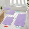 image:imageSmiry Luxury Chenille Bathroom Rugs 24x16 Extra Soft and Absorbent Shaggy Bath Mat Machine Washable NonSlip Plush Carpet Runner for Tub Shower and Floor Home Decor Accessories Sage GreenPurple