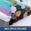 image:imageSmiry Luxury Chenille Bathroom Rugs 24x16 Extra Soft and Absorbent Shaggy Bath Mat Machine Washable NonSlip Plush Carpet Runner for Tub Shower and Floor Home Decor Accessories Sage GreenBrown