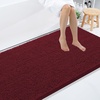 image:imageSmiry Luxury Chenille Bathroom Rugs 24x16 Extra Soft and Absorbent Shaggy Bath Mat Machine Washable NonSlip Plush Carpet Runner for Tub Shower and Floor Home Decor Accessories Sage GreenBurgundy