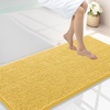 image:imageSmiry Luxury Chenille Bathroom Rugs 24x16 Extra Soft and Absorbent Shaggy Bath Mat Machine Washable NonSlip Plush Carpet Runner for Tub Shower and Floor Home Decor Accessories Sage GreenYellow