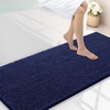 image:imageSmiry Luxury Chenille Bathroom Rugs 24x16 Extra Soft and Absorbent Shaggy Bath Mat Machine Washable NonSlip Plush Carpet Runner for Tub Shower and Floor Home Decor Accessories Sage GreenNavy Blue