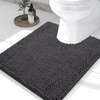 image:imageSmiry Luxury Chenille Bathroom Rugs 24x16 Extra Soft and Absorbent Shaggy Bath Mat Machine Washable NonSlip Plush Carpet Runner for Tub Shower and Floor Home Decor Accessories Sage GreenCharcoal Grey