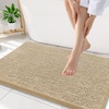 image:imageSmiry Luxury Chenille Bathroom Rugs 24x16 Extra Soft and Absorbent Shaggy Bath Mat Machine Washable NonSlip Plush Carpet Runner for Tub Shower and Floor Home Decor Accessories Sage GreenBeige