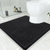 image:imageSmiry Luxury Chenille Bathroom Rugs 24x16 Extra Soft and Absorbent Shaggy Bath Mat Machine Washable NonSlip Plush Carpet Runner for Tub Shower and Floor Home Decor Accessories Sage GreenBlack