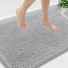 image:imageSmiry Luxury Chenille Bathroom Rugs 24x16 Extra Soft and Absorbent Shaggy Bath Mat Machine Washable NonSlip Plush Carpet Runner for Tub Shower and Floor Home Decor Accessories Sage GreenLight Grey