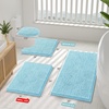 image:imageSmiry Luxury Chenille Bathroom Rugs 24x16 Extra Soft and Absorbent Shaggy Bath Mat Machine Washable NonSlip Plush Carpet Runner for Tub Shower and Floor Home Decor Accessories Sage GreenSky Blue