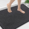 image:imageSmiry Luxury Chenille Bathroom Rugs 24x16 Extra Soft and Absorbent Shaggy Bath Mat Machine Washable NonSlip Plush Carpet Runner for Tub Shower and Floor Home Decor Accessories Sage GreenCharcoal Grey